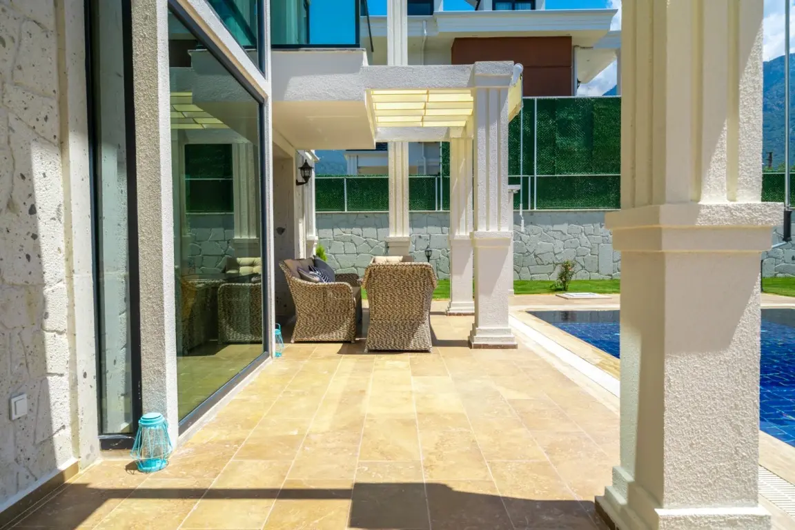 Shaded terrace